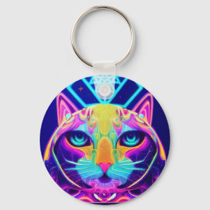 NEON KITTTYYYY! NYCKELRING