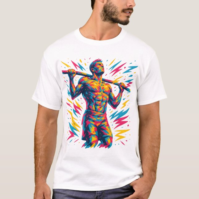 Neon Klimmzug T Shirt (Framsida)