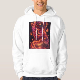 Neon Kosmisk Katt Mellan Världar Konst Hoodie