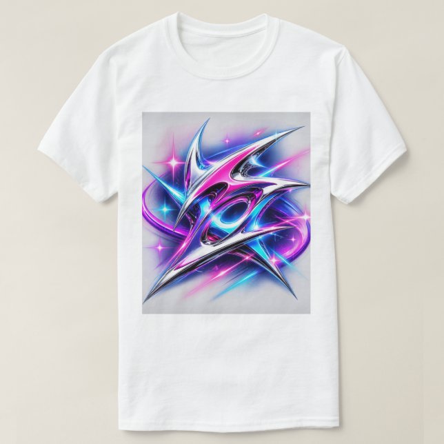 Neon Kosmisk Splitter T Shirt (Design framsida)