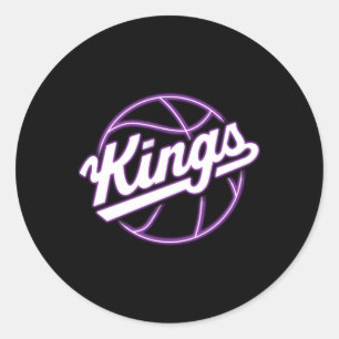 Neon Kung Basketball Runt Klistermärke