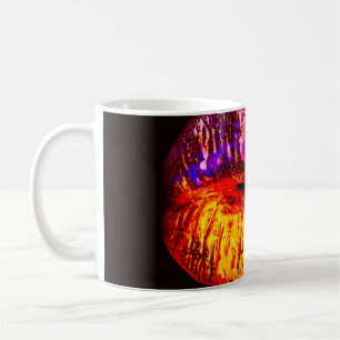 Neon läppar kaffemugg