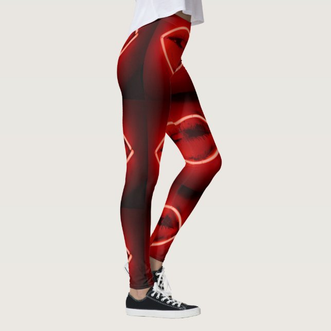 Neon Läppar Leggings (Höger)