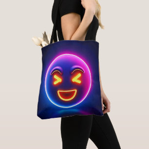 Neon Laughing Emoji Joy Tygkasse