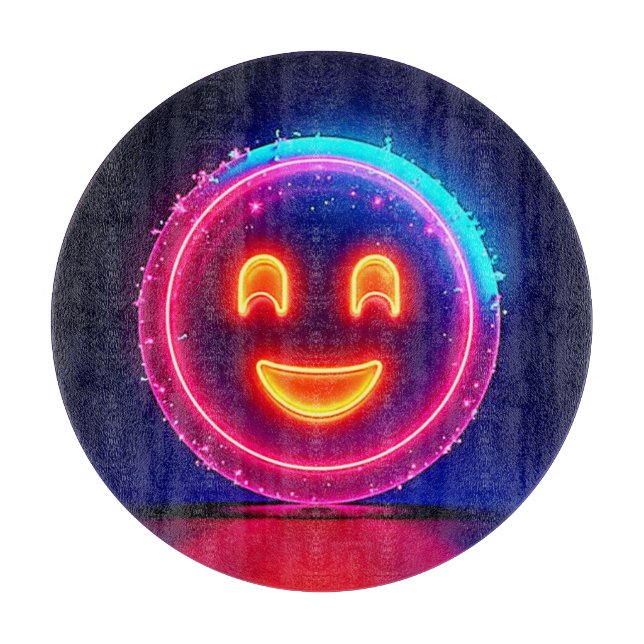 Neon Leende: Ljus Strålande Design (Framsidan)