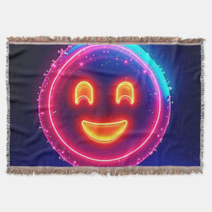 Neon Leende: Ljus Strålande Design Filt