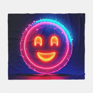 Neon Leende: Ljusdesign med Glad Glöd Fleecefilt