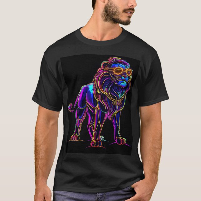 Neon Lejon T Shirt (Framsida)