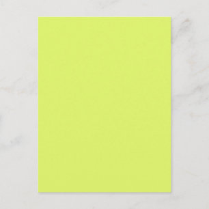 Neon Lemon Lime Green Solid Trend Färg - bakgrund Vykort