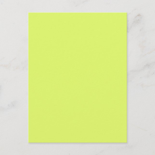 Neon Lemon Lime Green Solid Trend Färg - bakgrund Vykort (Framsida)