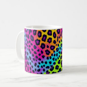 Neon Leopard Print Kaffemugg