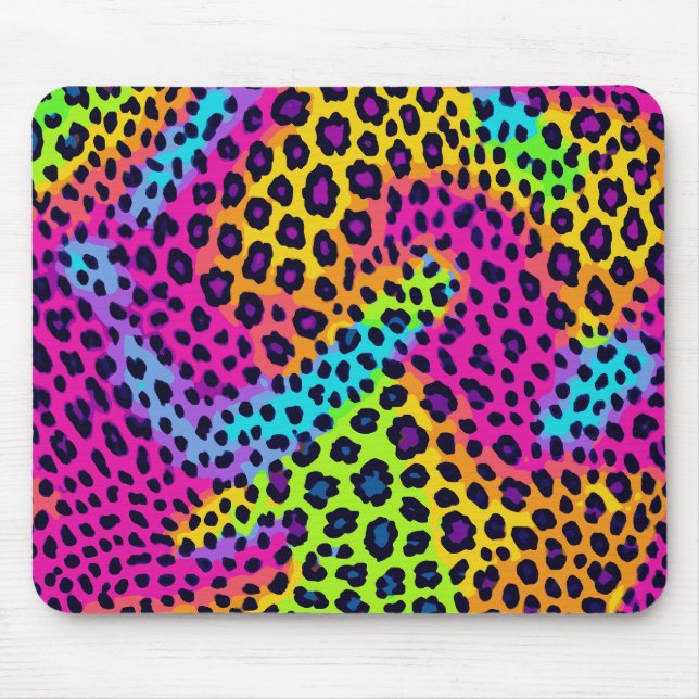 Neon Leopard Print Musmatta (Framsidan)