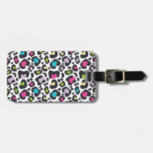 Neon Leopardtryck Bagagebricka