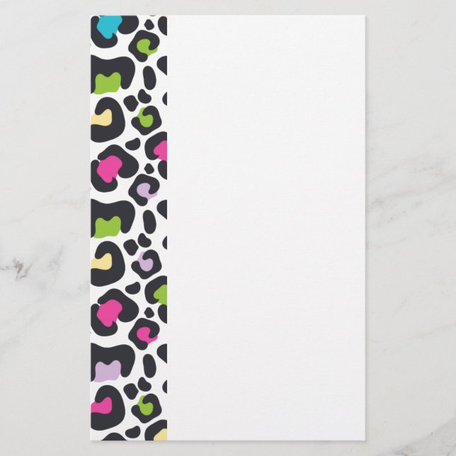 Neon Leoprint Brevpapper (Framsida)