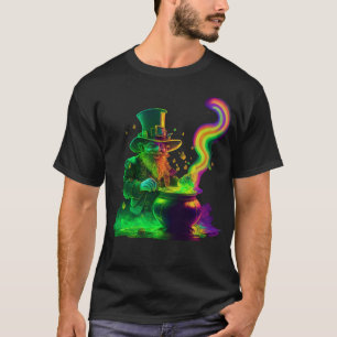 Neon Leprechaun Rainbow T Shirt