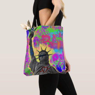Neon Liberty Graffiti-väska Tygkasse
