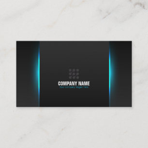Neon Light Blue - Modern Professionell Visitkort
