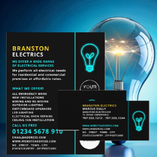 Neon Light, Electrician Advertising Reklamblad