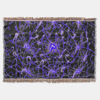 Neon Light Trails – Premium Woven Blanket Filt