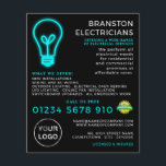 Neon Lightbulb, elreklam Flygblad<br><div class="desc">Neon Lightbulb,  elektriska reklamlådor med Affärskortet.</div>