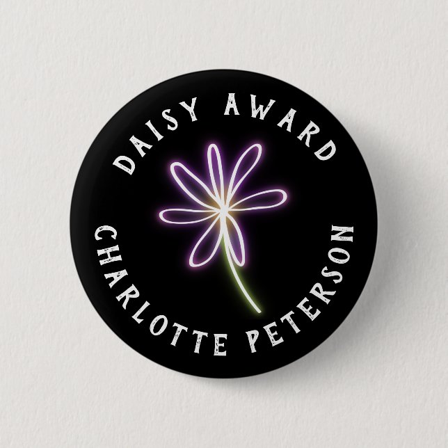 Neon Lila Daisy Award Knapp (Framsida)