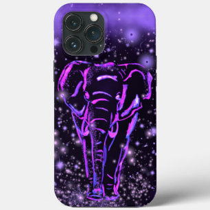 Neon Lila Elephant iphone case