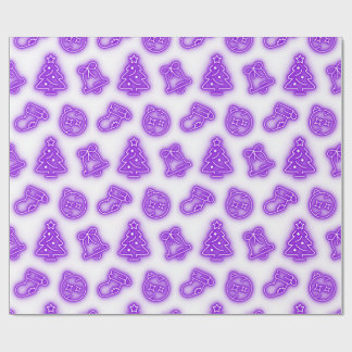 Neon Lila jul på White Presentpapper