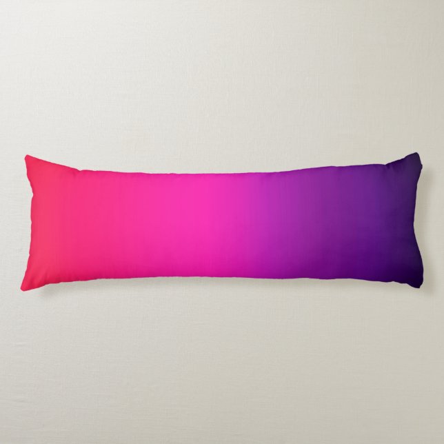 Neon Lila och rosa Combre abstrakt utformning Kroppskudde (Framsidan)