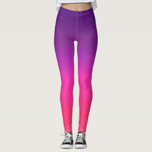 Neon Lila och rosa Combre abstrakt utformning Leggings