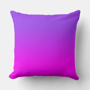 Neon Lila och Shock rosa Ombre Skugga Färg toning Kudde