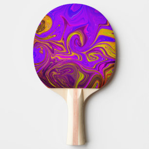 Neon Lila Rosa Gult Abstract Design Pingisracket