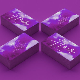 Neon & Lila Smoke Hair Visitkort