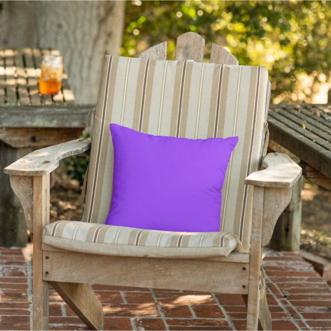 Neon Lila Solid Färg Kudde (Stol)