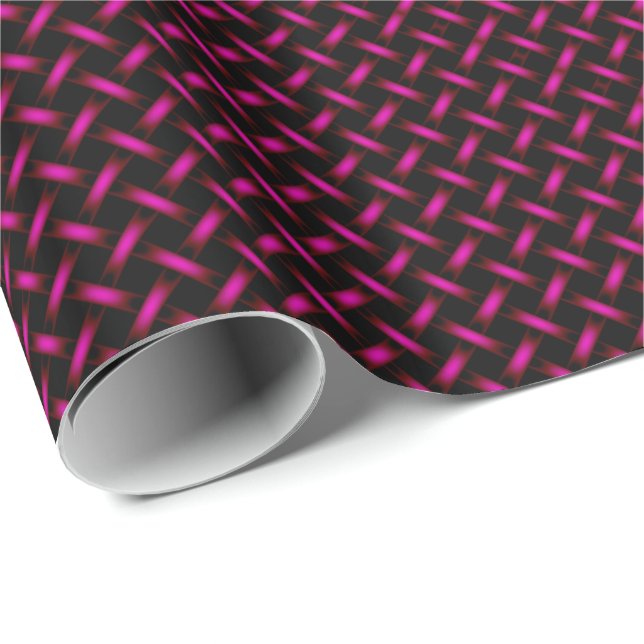 Neon Lila Weaved Mönster Presentpapper (Rullad Hörn)