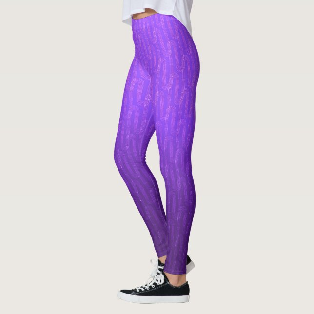 Neon lilac-övertoning. leggings (Vänster)