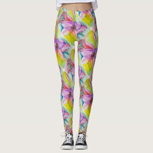 NEON LILY BLOMMIGT LEGGINGS