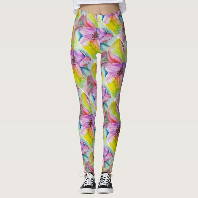 NEON LILY | BLOMMIGT LEGGINGS (Framsida)