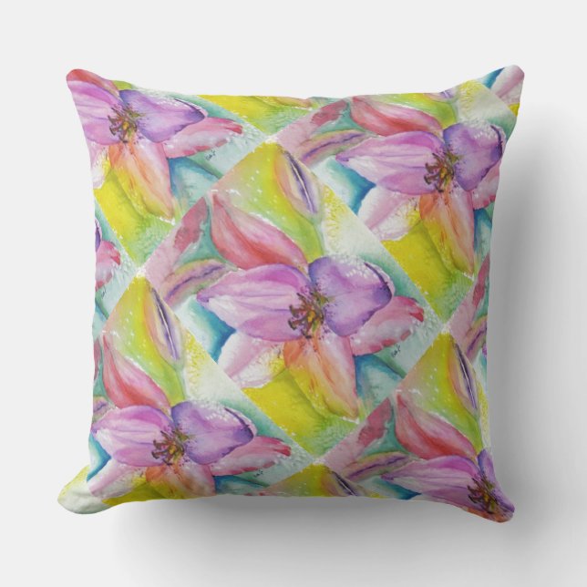 NEON LILY PATIO PILLOW UTOMHUSKUDDE (Framsida)