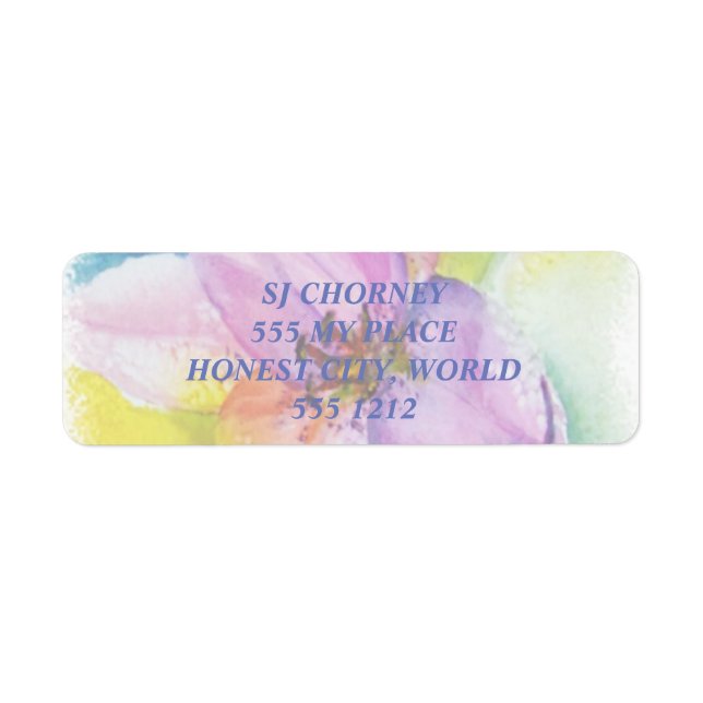 NEON LILY RETURETIKETTERS RETURADRESS ETIKETT (Framsidan)