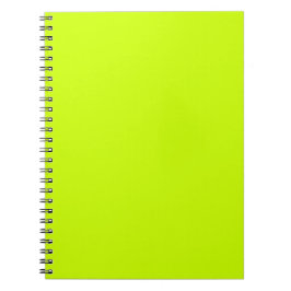 Neon Lime Enfärgad Minimalistisk Anteckningsbok