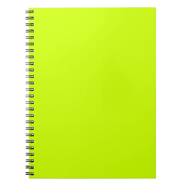 Neon Lime Enfärgad Minimalistisk Anteckningsbok (Framsidan)