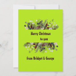 neon lime green skandinavian wandechristmas card