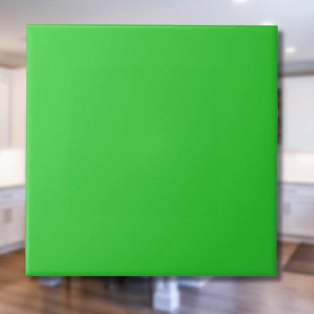 Neon Lime Green Solid Färg | Klassisk | ELEGANT Kakelplatta (Skapare uppladdad)