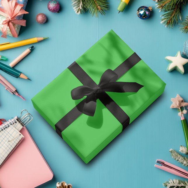 Neon Lime Green Solid Färg | Klassisk | ELEGANT Presentpapper (Skapare uppladdad)