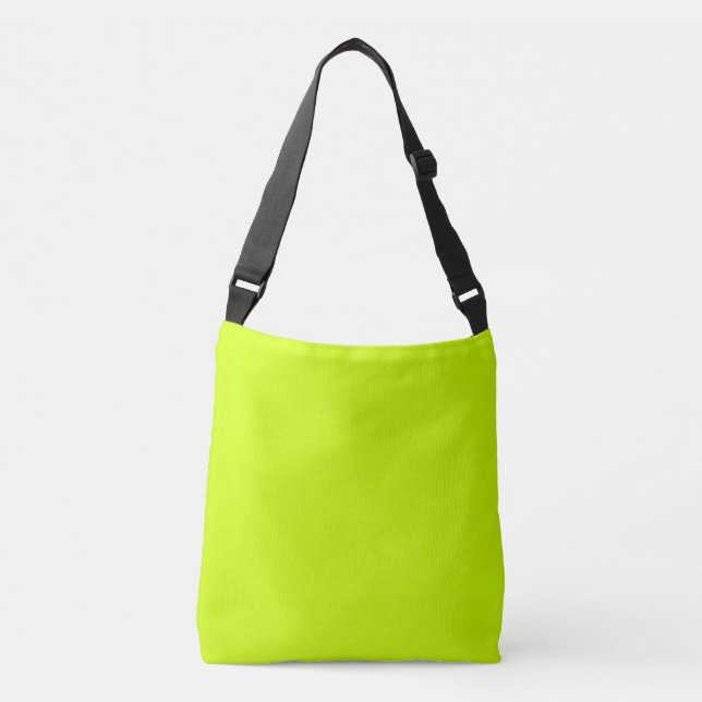 Neon Lime Gult Solid Färg | Klassisk | ELEGANT Axelväska (Framsida)