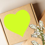 Neon Lime Gult Solid Färg | Klassisk | ELEGANT Hjärtformat Klistermärke<br><div class="desc">Neon Lime Gult Solid Färg | Klassisk | ELEGANT | TRENDIG | SNYGGT | Gått</div>