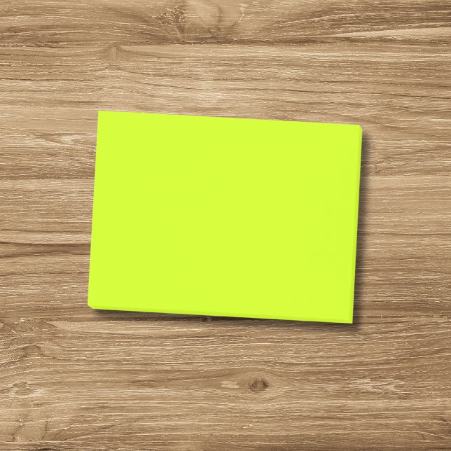 Neon Lime Gult Solid Färg | Klassiska anteckningar Post-it Block (Skapare uppladdad)