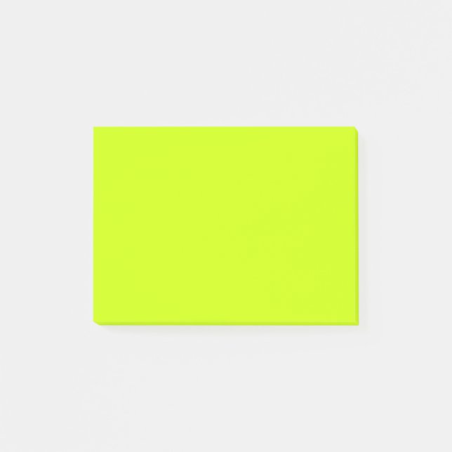 Neon Lime Gult Solid Färg | Klassiska anteckningar Post-it Block (Framsida)