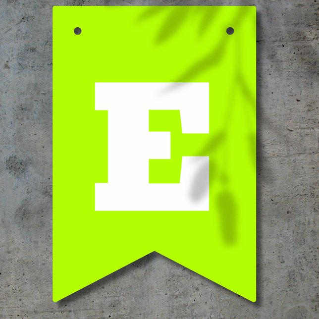 Neon Lime och White Färg | Anpassa Vimplar (Skapare uppladdad)