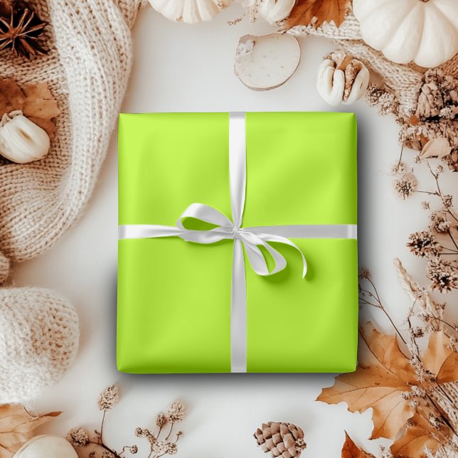 Neon Lime Solid Färg | Klassisk | ELEGANT Presentpapper (Skapare uppladdad)